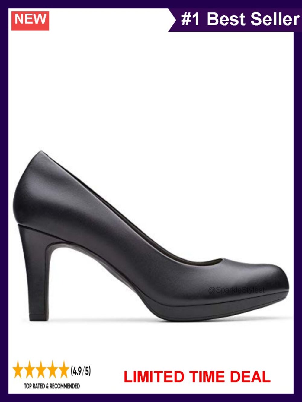 3.25" Stiletto Pump Cushion Soft Ortholite Work Shoe